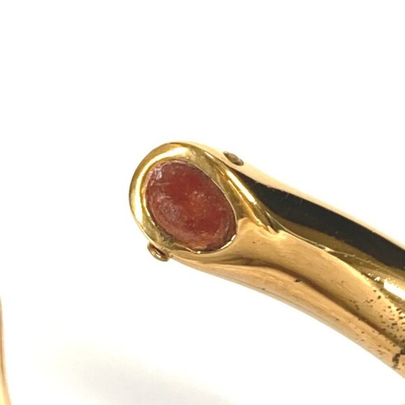 HERMES Accessory bracelet Bangle Metal / Leather Brown/GoldHardware - Picture 13 of 13